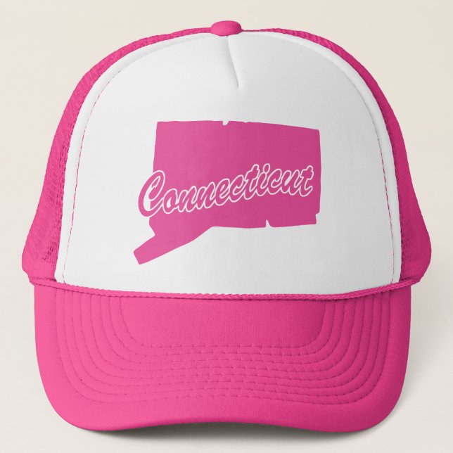 State Of Connecticut Shape Trucker Hat (Front)