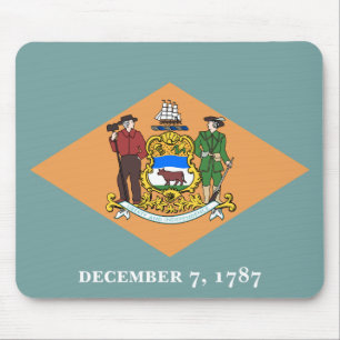 State of Delaware Flag Mouse Mat