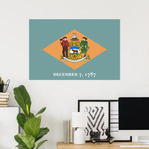 State of Delaware Flag Poster