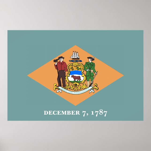 State of Delaware Flag Poster (Front)