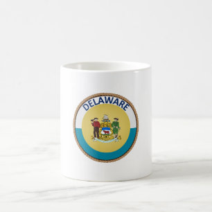 State of Delaware Flag Seal Coffee Mug