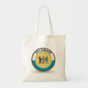 State of Delaware Flag Seal Tote Bag