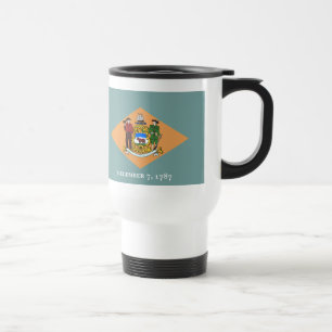 State of Delaware Flag Travel Mug