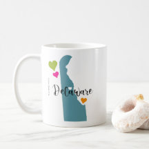 State of Delaware with Hearts