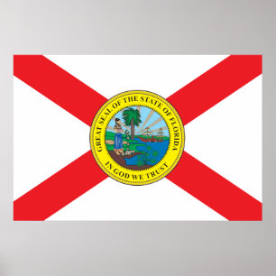 State of Florida flag Poster