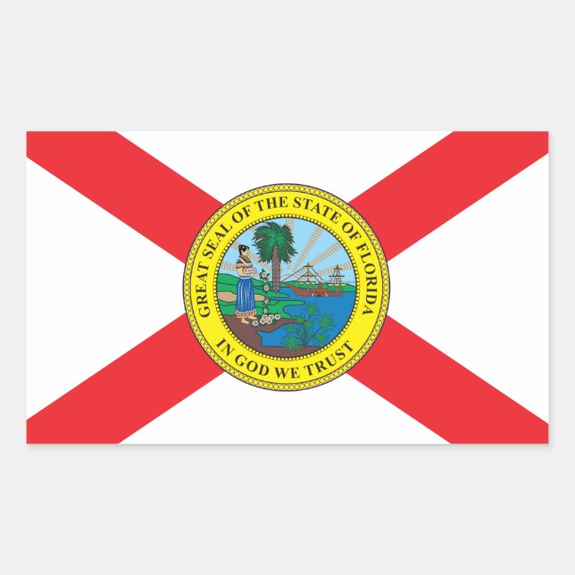State of Florida flag Rectangular Sticker (Front)