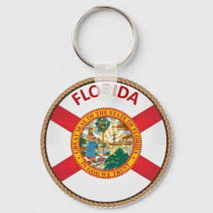 State of Florida Flag Seal Key Ring