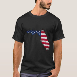 State Of Florida Patriotic Usa Flag For Men Women T-Shirt
