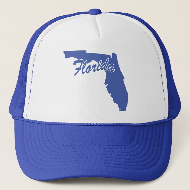 State Of Florida Shape Trucker Hat (Front)