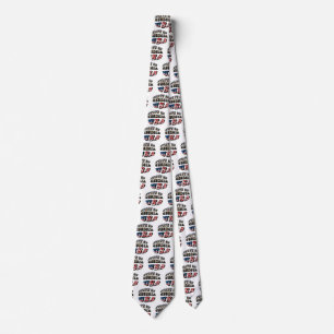 State of Georgia and USA Flag Text Tie