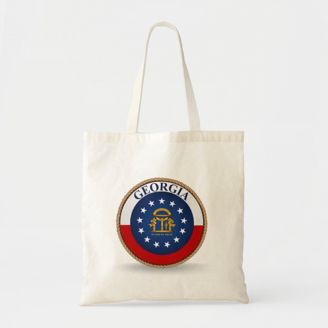 State of Georgia Flag Seal Tote Bag (Front)