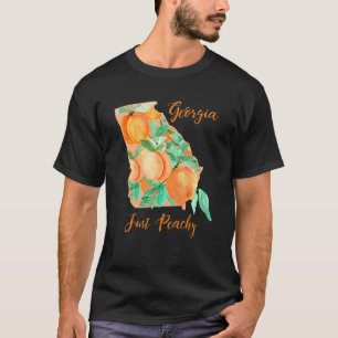 State of Georgia 'It's Peachy' Georgia Map & Water T-Shirt