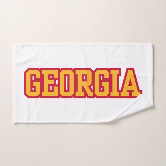 State Of Georgia Pride Custom Hand Towel (Hand Towel)