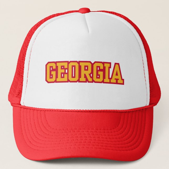 State Of Georgia Pride Custom Trucker Hat (Front)
