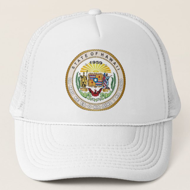 State of Hawaii Great seal Trucker Hat (Front)
