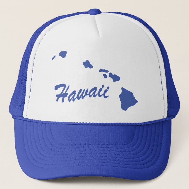 State Of Hawaii Shape Trucker Hat (Front)