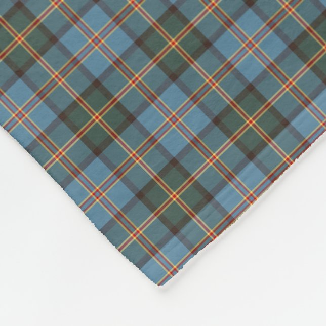 State of Hawaii Tartan Fleece Blanket (Corner)
