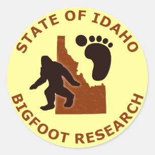 State of Idaho Bigfoot Research Classic Round Sticker