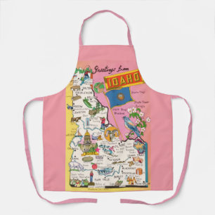 State of Idaho Vintage Map Apron