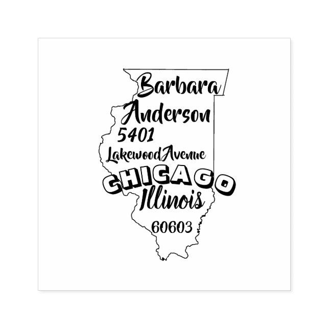 STATE OF ILLINOIS LINCOLN RETURN ADDRESS CHICAGO RUBBER STAMP (Imprint)