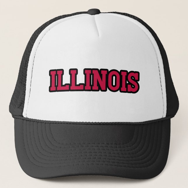 State Of Illinois Pride Custom Trucker Hat (Front)