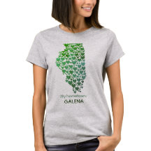 State of Illinois Silhouette Hearts & Hometown
