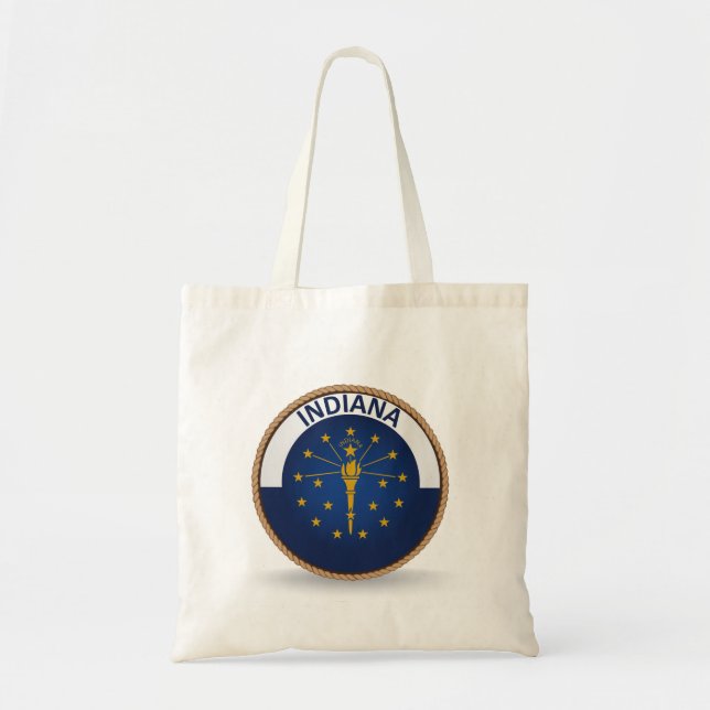 State of Indiana Flag Seal Tote Bag (Front)