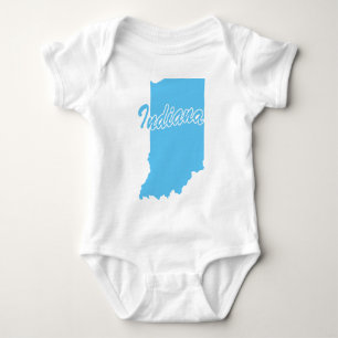 State Of Indiana Shape Baby Bodysuit