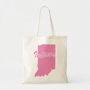 State Of Indiana Shape Tote Bag