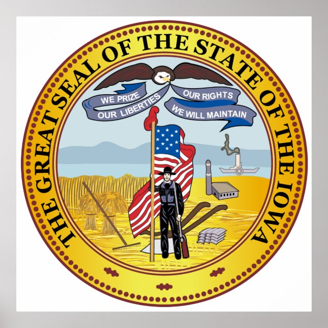 State of Iowa great seal Poster (Front)