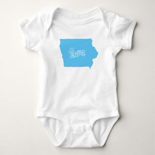 State Of Iowa Shape Baby Bodysuit
