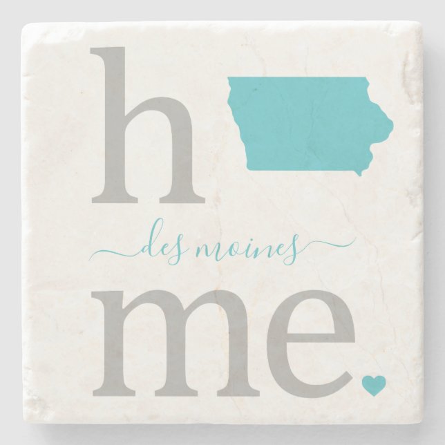State of Iowa Stone Coaster (Front)