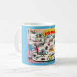 State of Iowa Vintage Map Mug<br><div class="desc">A wonderful vintage postcard map of Iowa repurposed on a mug.</div>