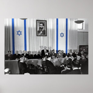 State Of Israel Declared - May 18, 1948 Poster