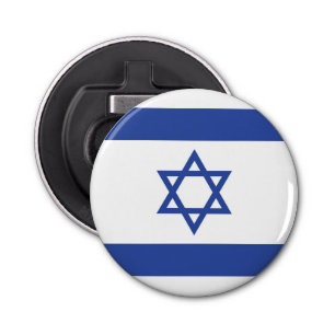 State of Israel Flag, Star of David Judaism Jewish Bottle Opener
