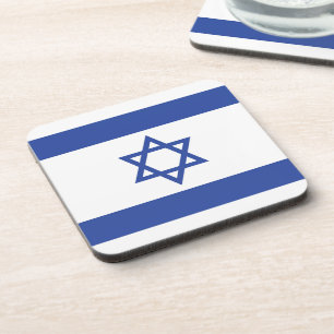State of Israel Flag, Star of David Judaism Jewish Coaster