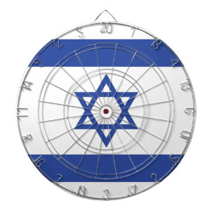 State of Israel Flag, Star of David Judaism Jewish Dartboard