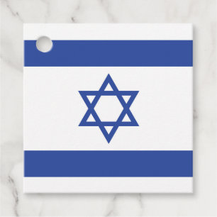 State of Israel Flag, Star of David Judaism Jewish Favour Tags