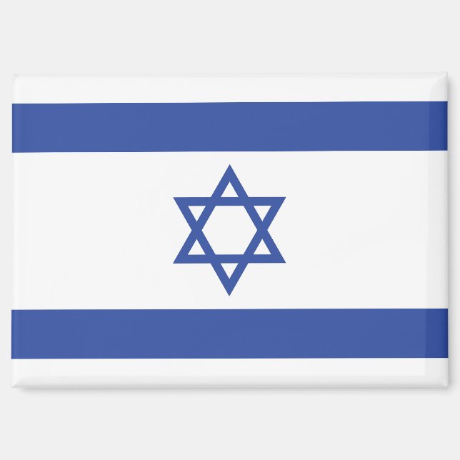 State of Israel Flag, Star of David Judaism Jewish Magnet (Front)