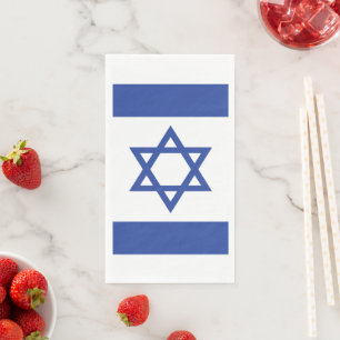 State of Israel Flag, Star of David Judaism Jewish Napkin