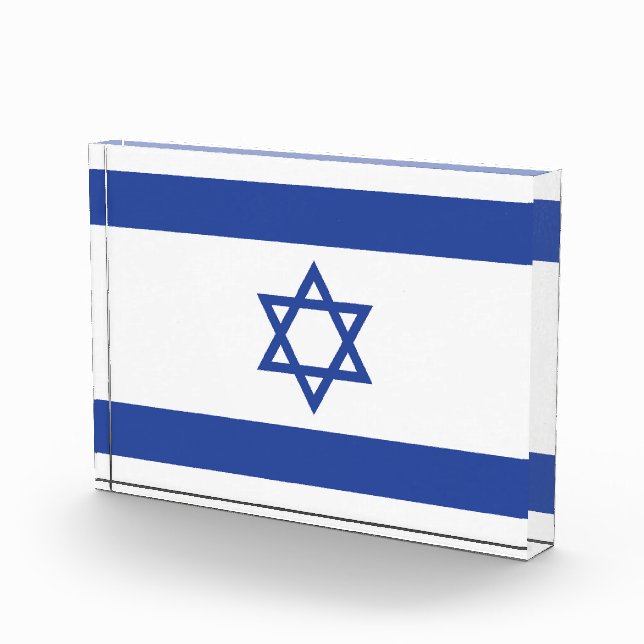 State of Israel Flag, Star of David Judaism Jewish Photo Block (Right)