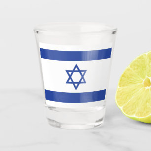 State of Israel Flag, Star of David Judaism Jewish Shot Glass