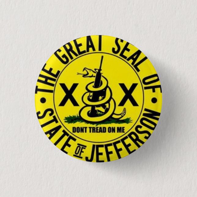State of Jefferson 3 Cm Round Badge (Front)