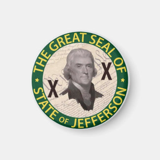 State of Jefferson Button with Constitution Inlay Magnet