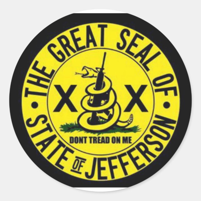 State of Jefferson Classic Round Sticker (Front)