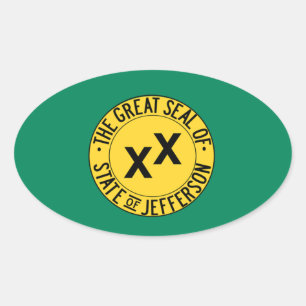 State of Jefferson Oval Sticker