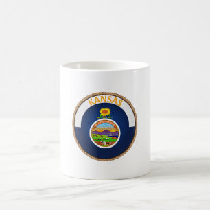 State of Kansas Flag Seal Coffee Mug