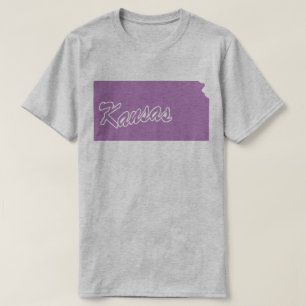 State Of Kansas Shape T-shirt