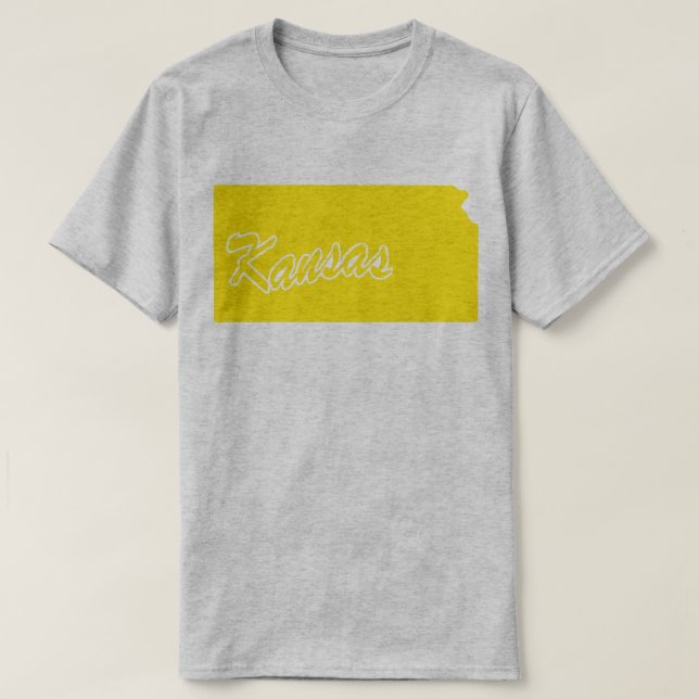 State Of Kansas Shape T-shirt (Design Front)