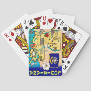 State of Louisiana Map Playing Cards